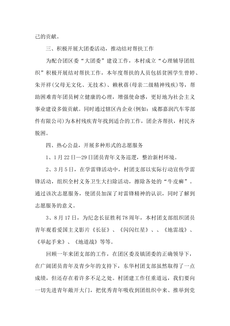 2024年村团支部工作总结_第2页