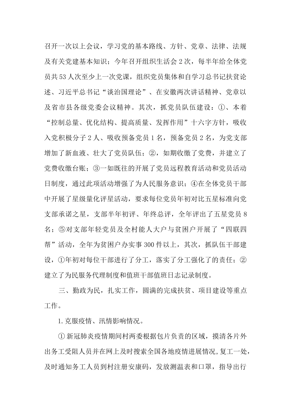 2024年村支部书记、主任述职述廉报告_第2页