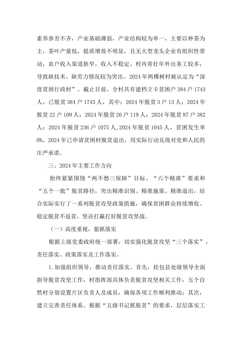 2024年村级工作总结_第2页