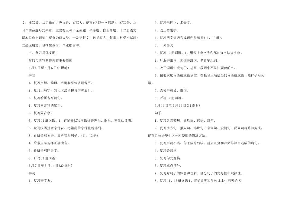 2024年毕业班备考方案_第2页