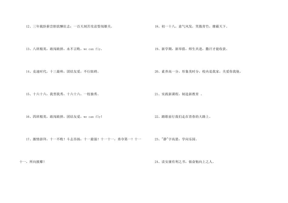 2024年班级组建的口号汇编75句_第2页