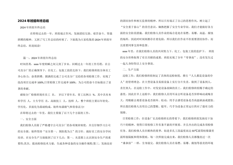 2024年班组年终总结_第1页