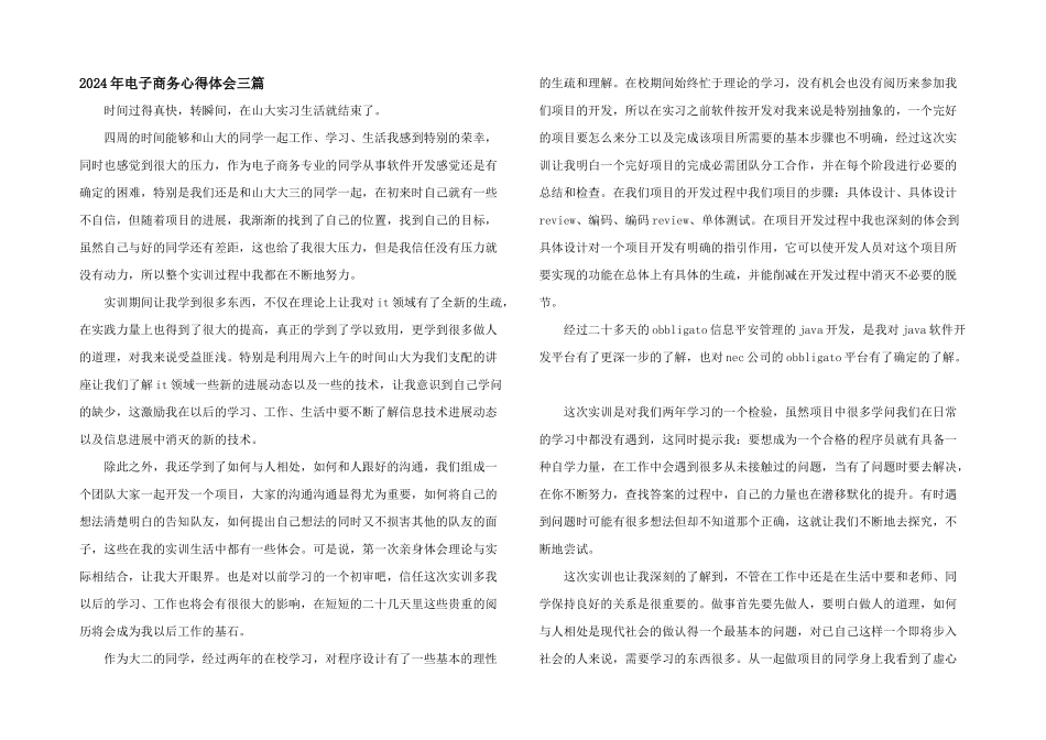 2024年电子商务心得体会三篇_第1页
