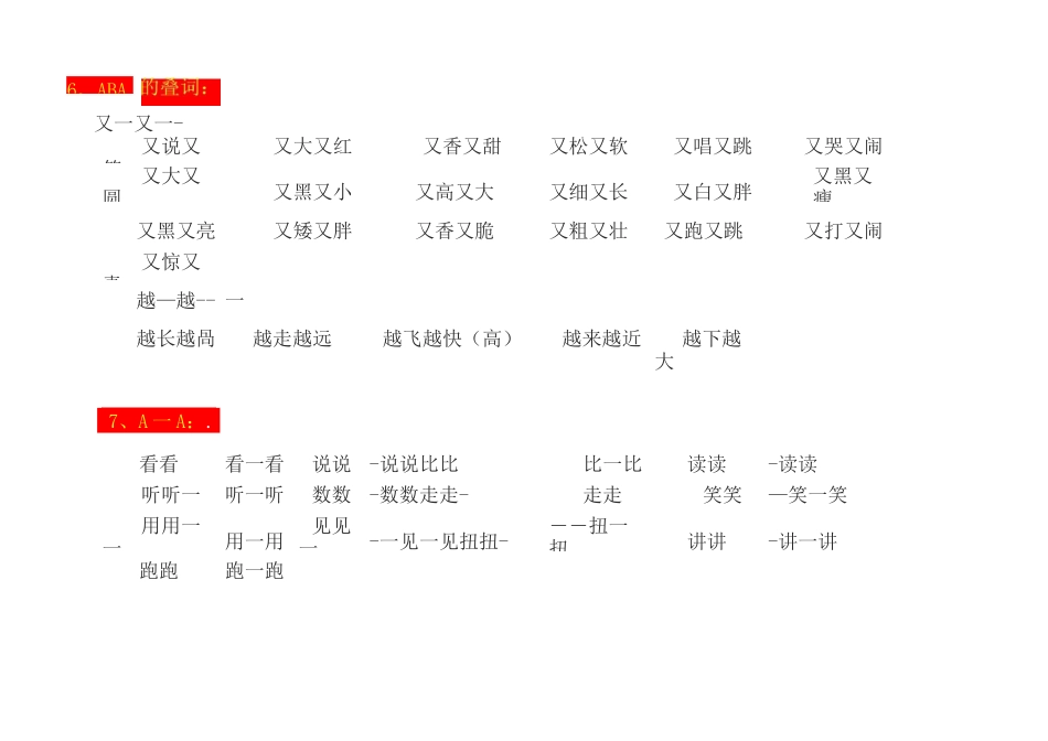 一年级上册语文考试常见词语类型_第3页