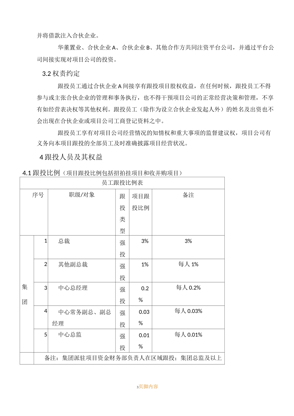 员工跟投管理规章制度(草拟)_第3页