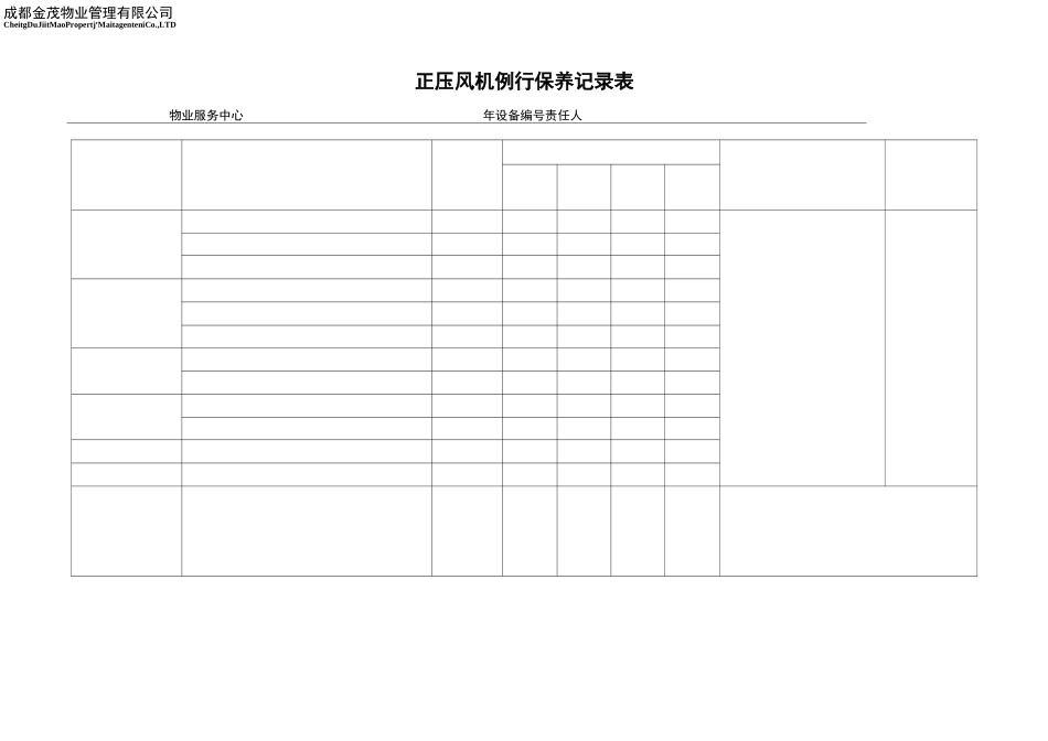 物业管理公司避雷系统年检测保养记录表_第3页