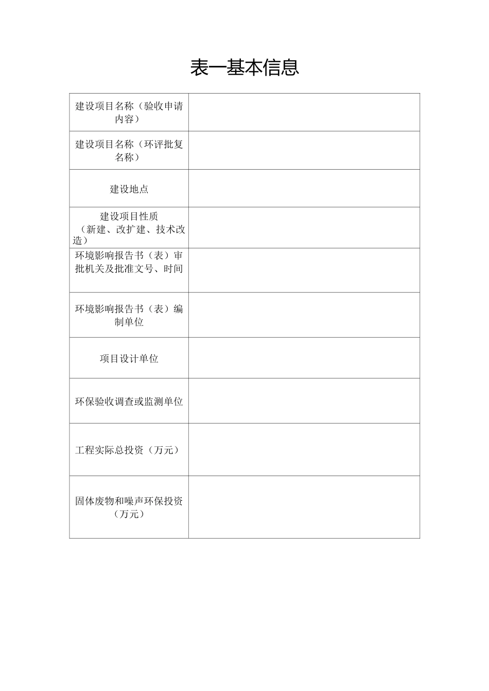 建设项目竣工环境保护验收(噪声和固体废物)申请(参考格式)_第3页