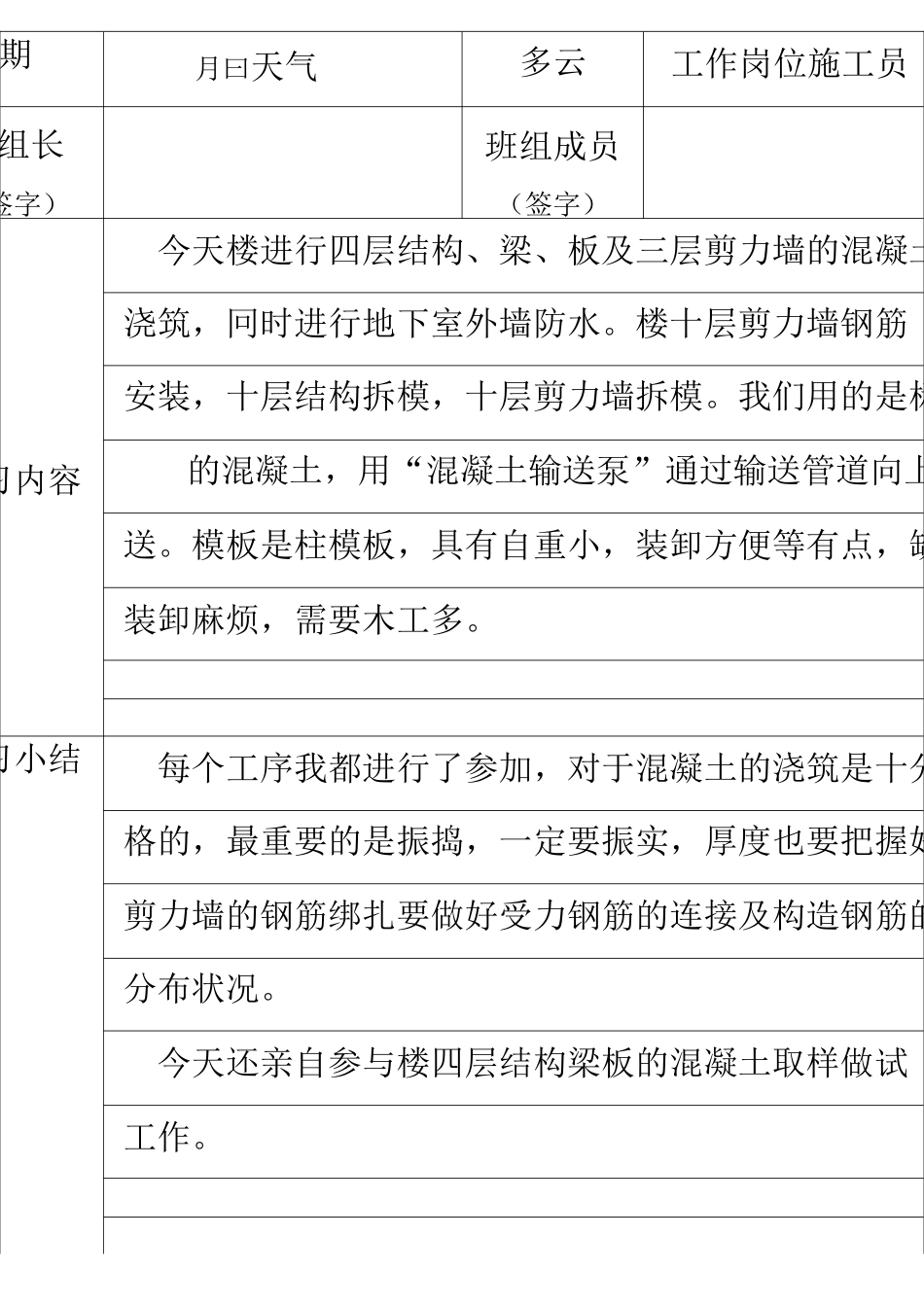 建筑工程实习日志 _第3页