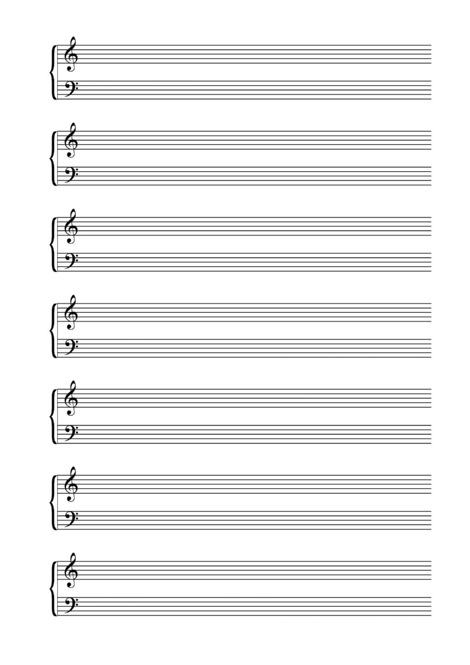 空白钢琴五线谱_第2页