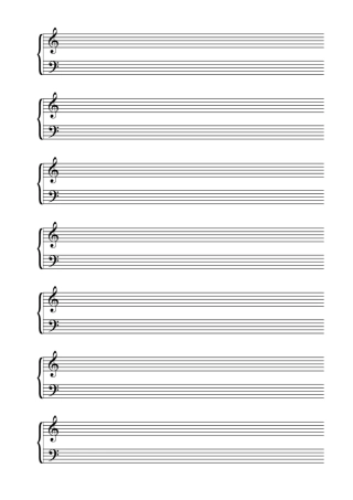 空白钢琴五线谱