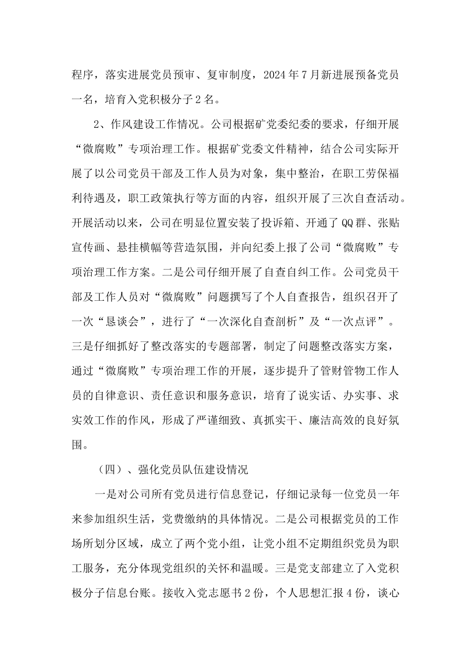 2024年矿党支部书记个人总结述职报告_第3页