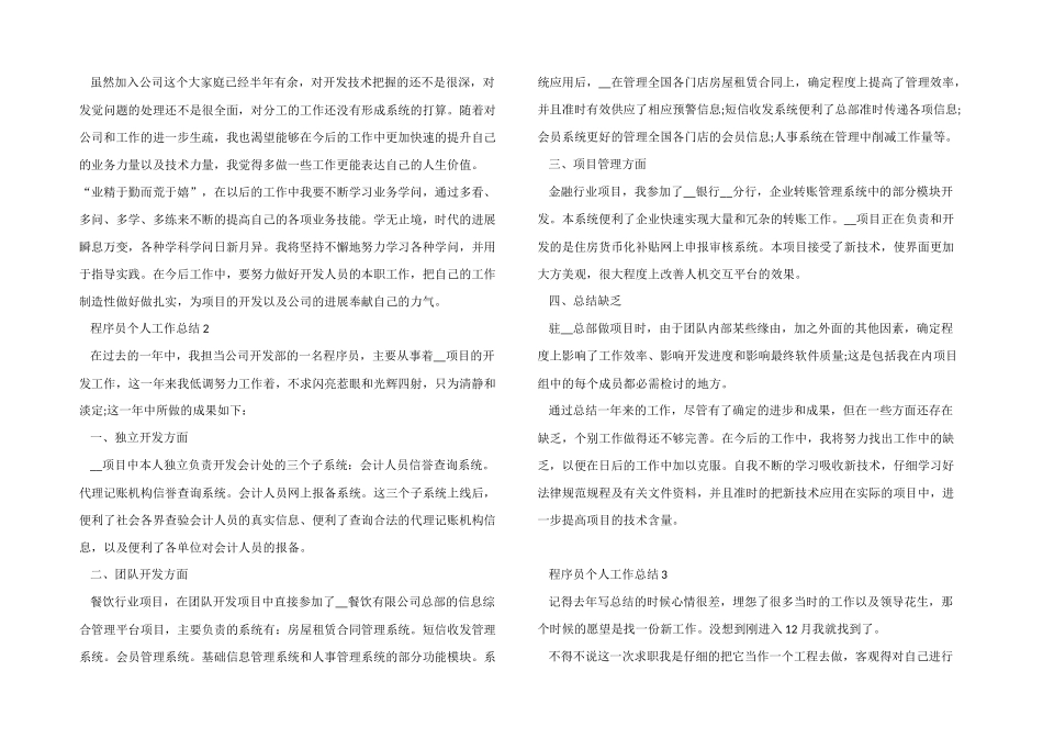 2024年程序员个人工作总结例文_第2页