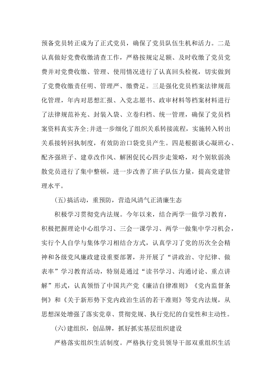 2024年组织生活支部述职报告_第3页