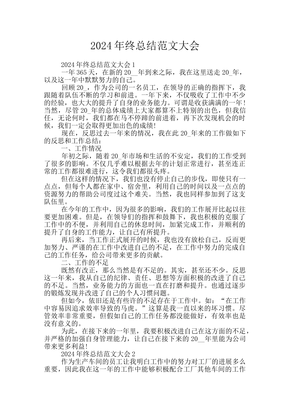 2024年终总结范文大会_第1页