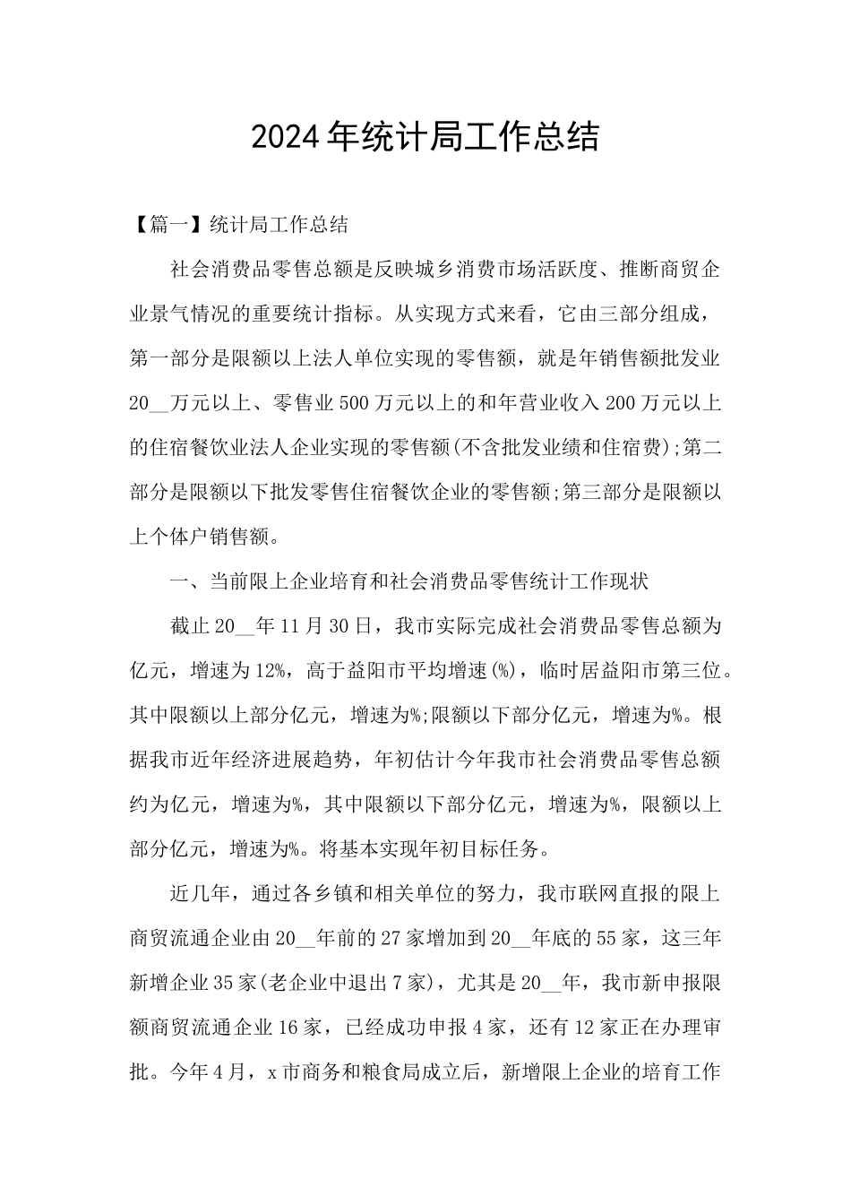 2024年统计局工作总结_第1页