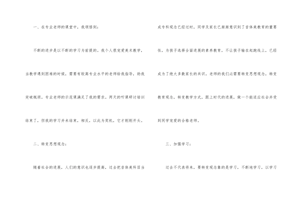 2024年美术教师培训心得体会_第2页