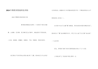 2024年舞蹈训练旋转技术贴