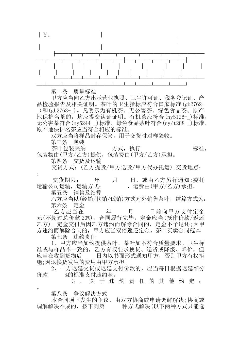 2024年茶叶买卖合同范本_第2页