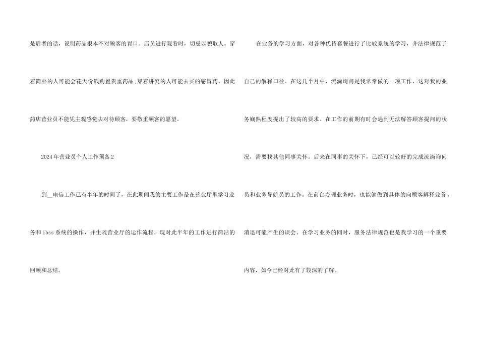 2024年营业员个人工作计划5篇_第3页