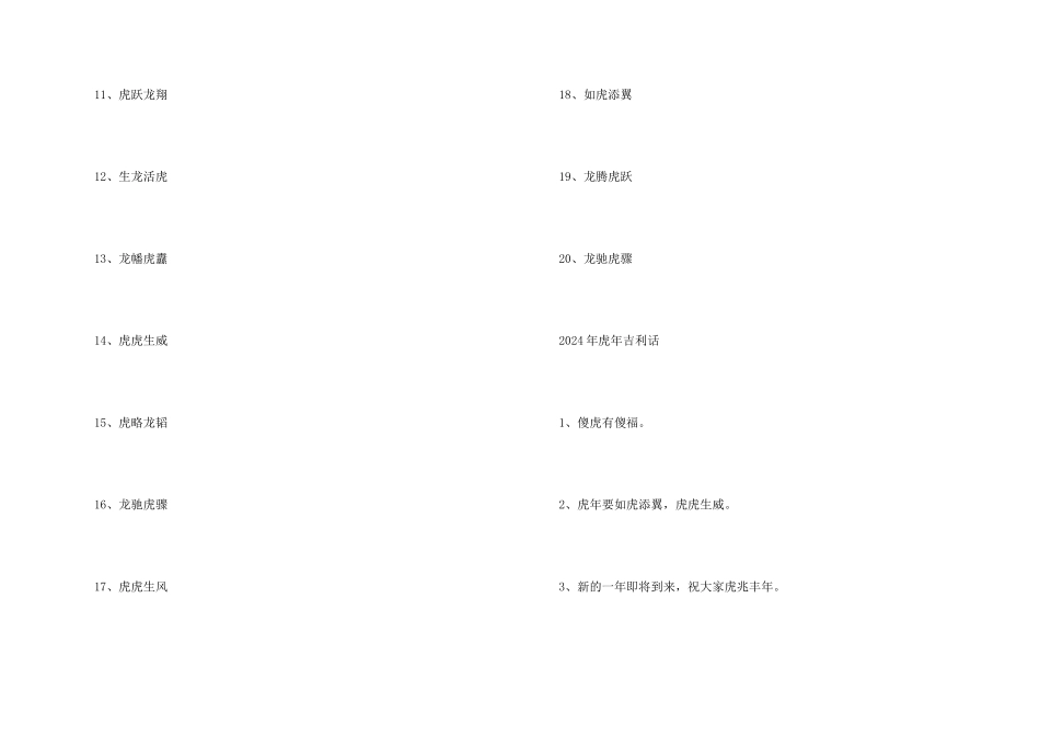 2024年虎年四字金句_第2页