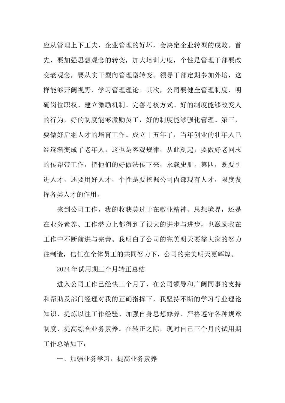 2024年试用期三个月转正总结_第3页
