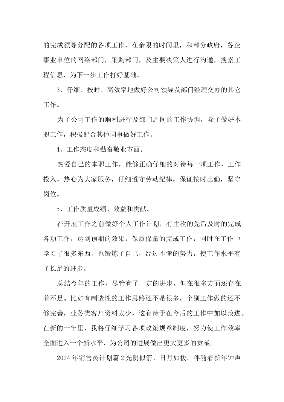 2024年销售员计划9篇_第2页