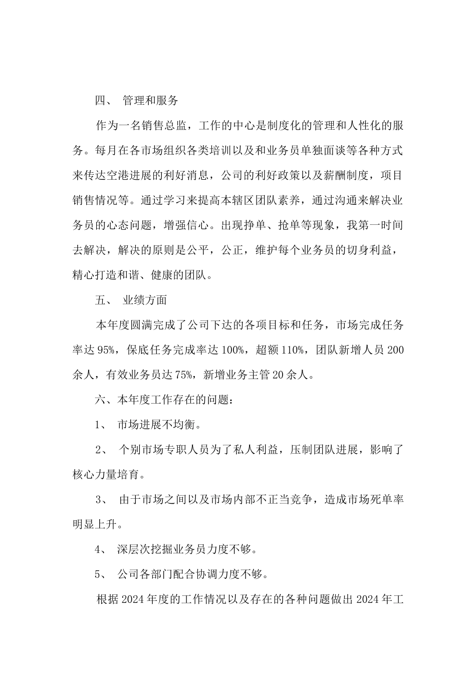 2024年销售总监工作总结及工作计划_第2页