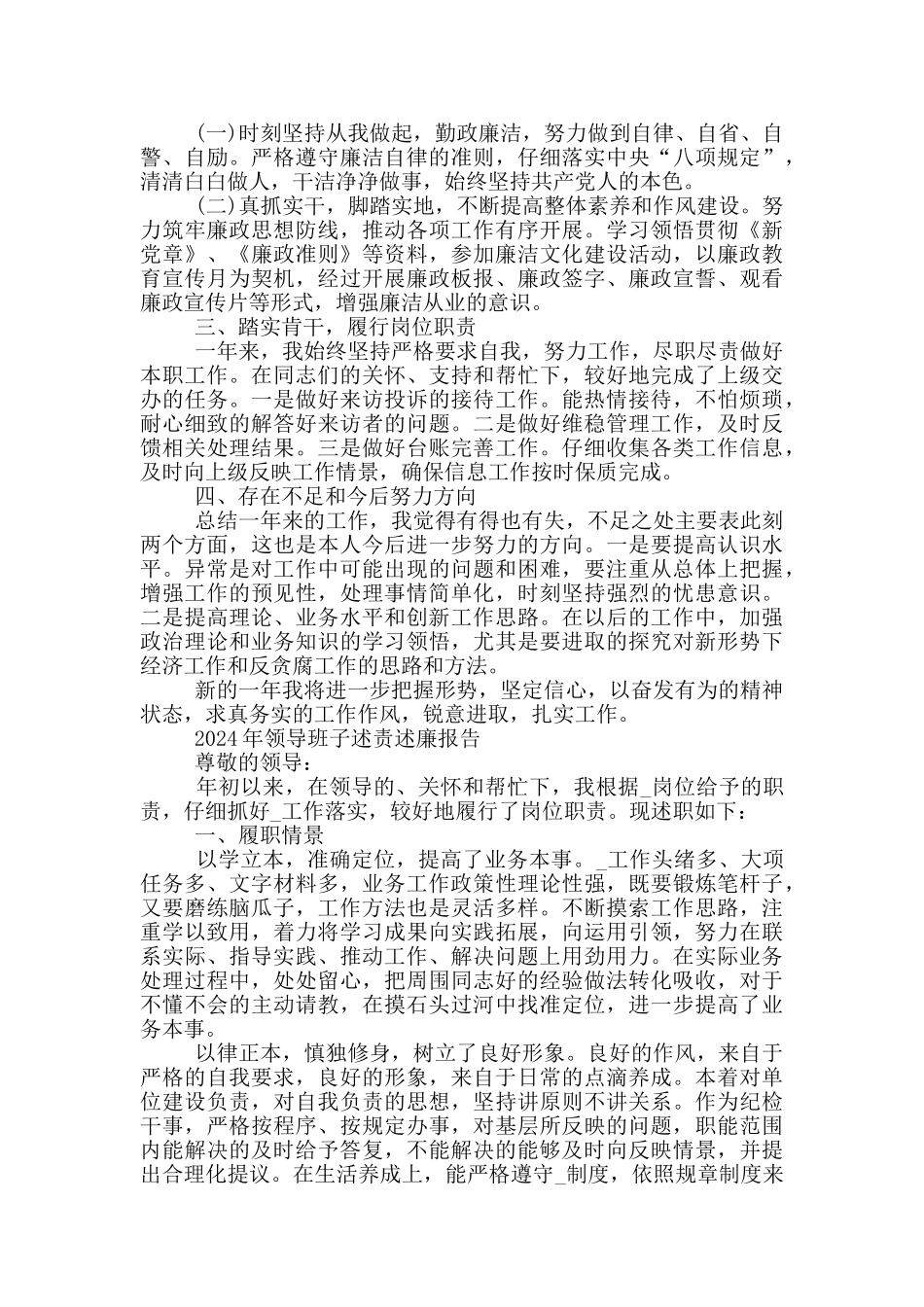 2024年领导班子述责述廉报告_第2页