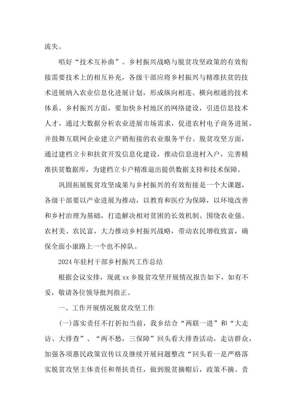 2024年驻村干部乡村振兴工作总结_第2页