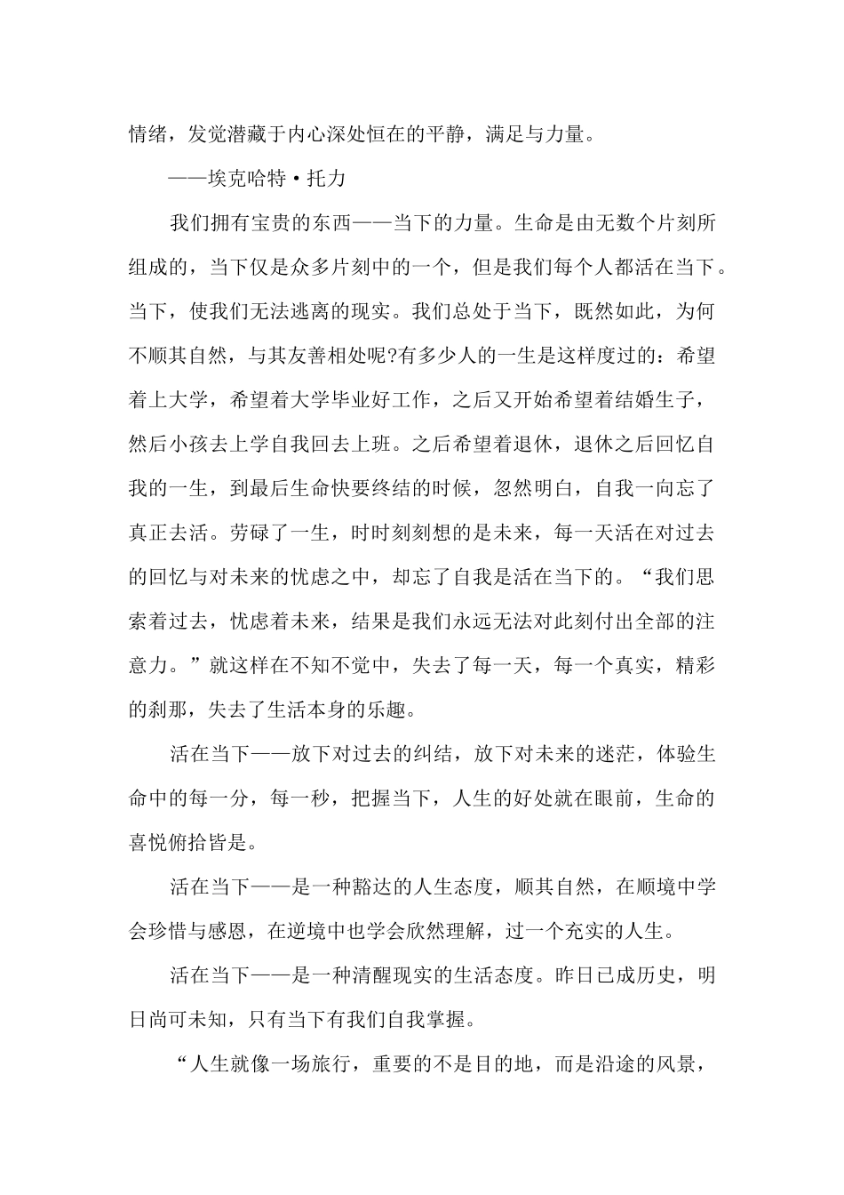 2024当下的力量读书感悟_第3页