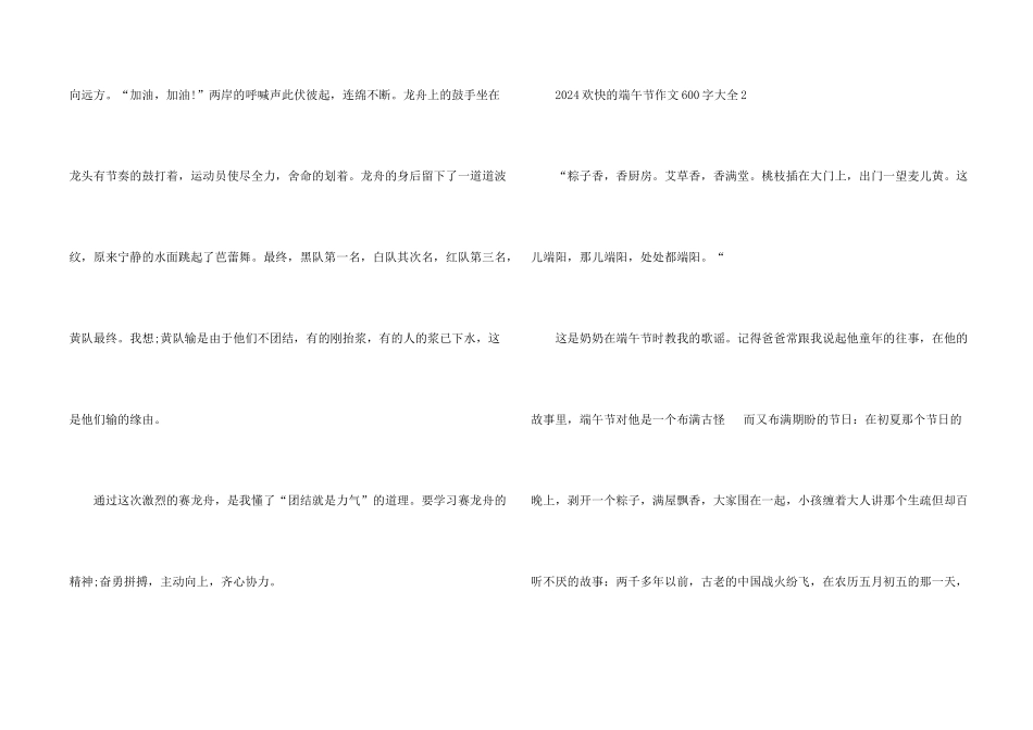 2024快乐的端午节600字大全_第2页