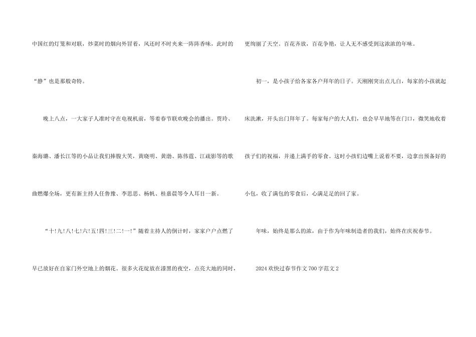2024快乐过春节700字_第2页