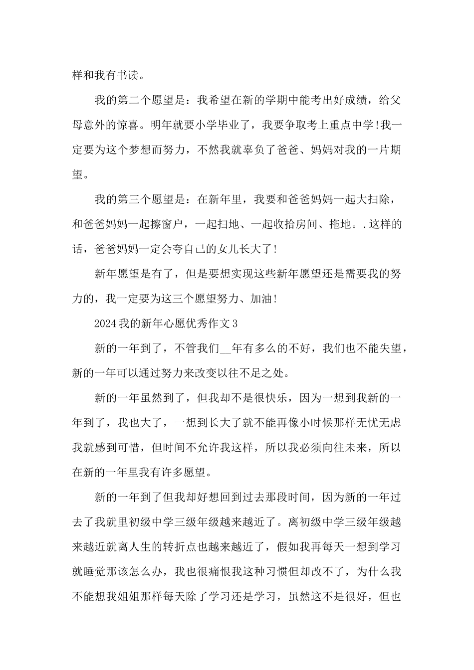 2024我的新年心愿优秀作文十篇_第2页