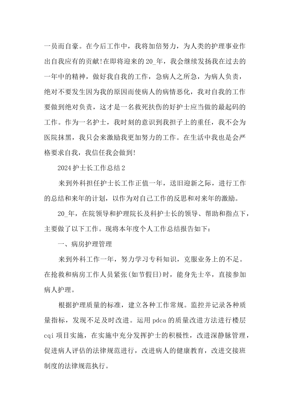 2024护士长工作总结最新_第3页