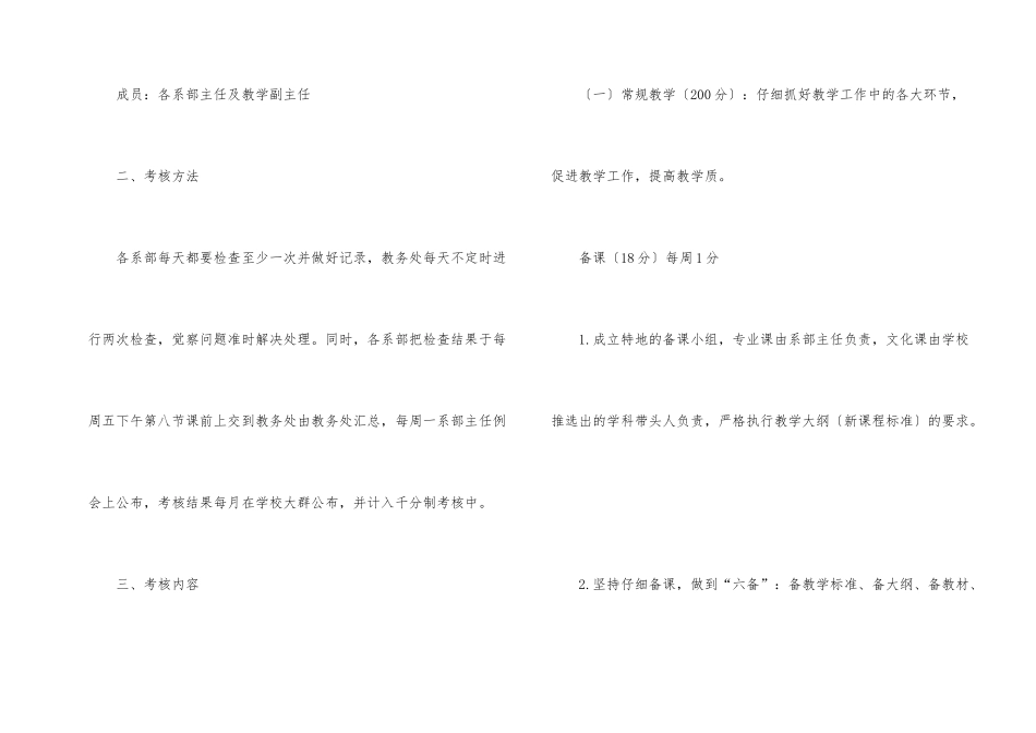 2024教学常规工作量化考核方案_第2页
