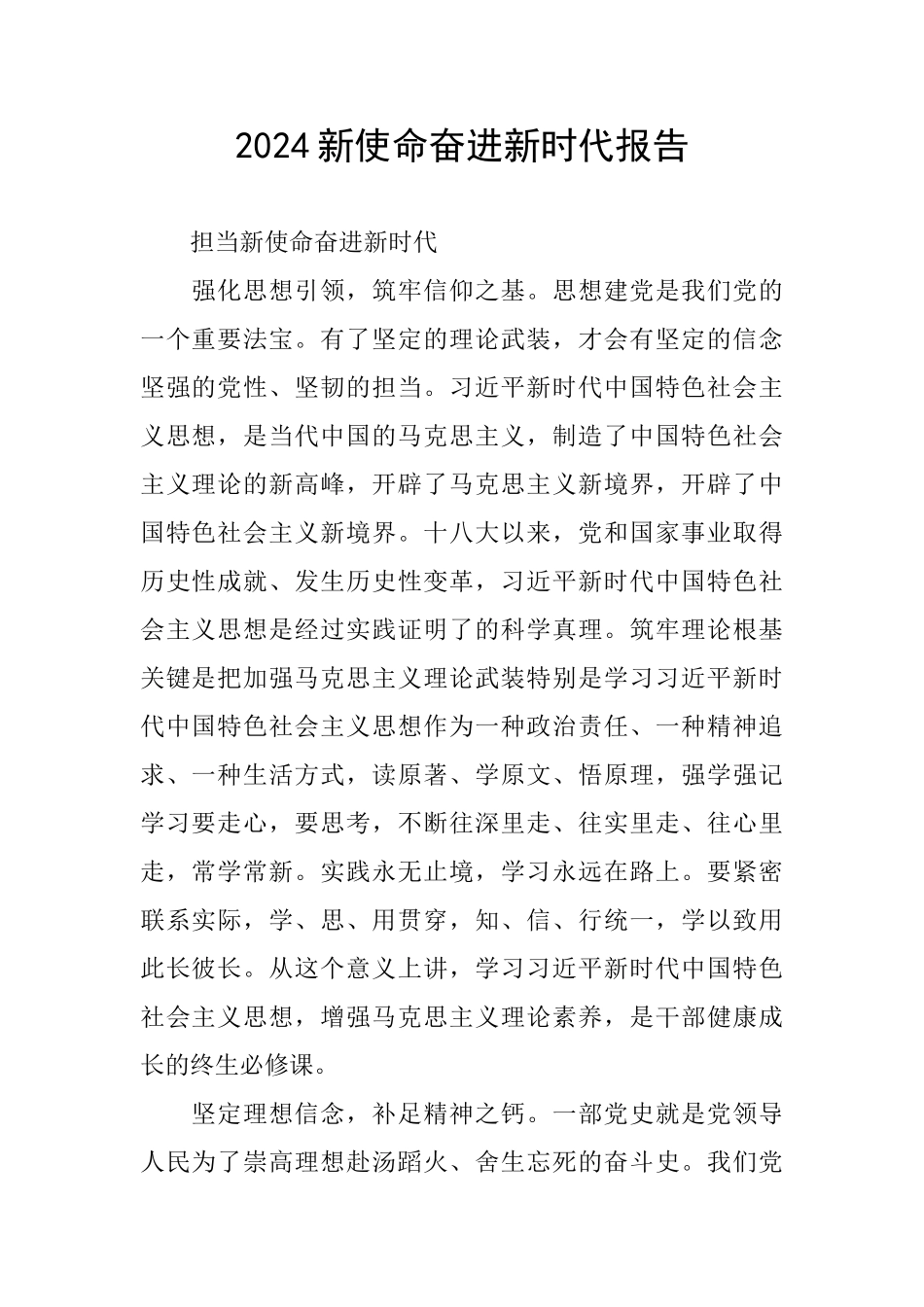 2024新使命奋进新时代报告_第1页