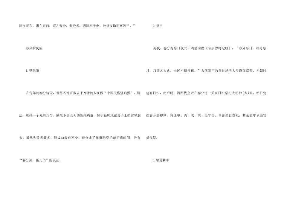 2024春分节气的来历及民俗_第2页