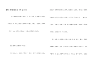 2024春晚观后感600字大全