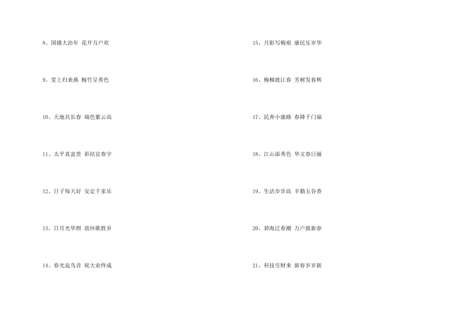 2024春节五言对联（160句）_第2页