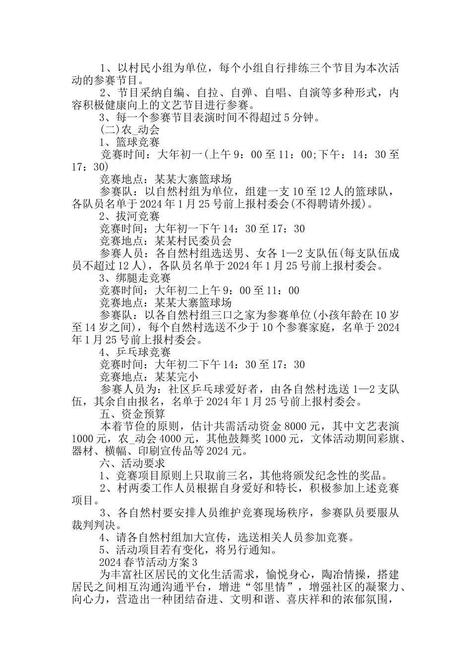2024春节活动方案策划优秀模板_第3页