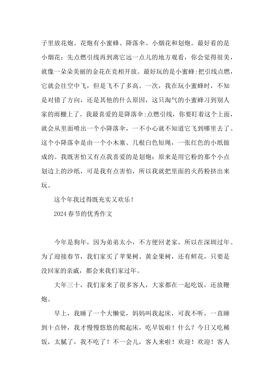 2024春节的优秀作文_第3页