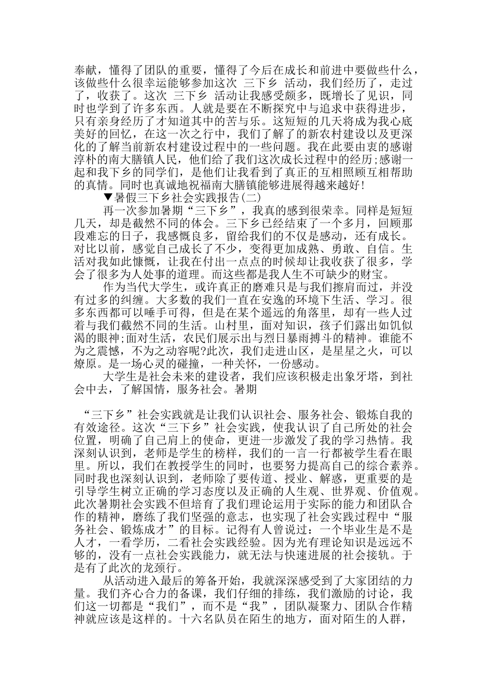 2024暑假三下乡社会实践报告_第3页