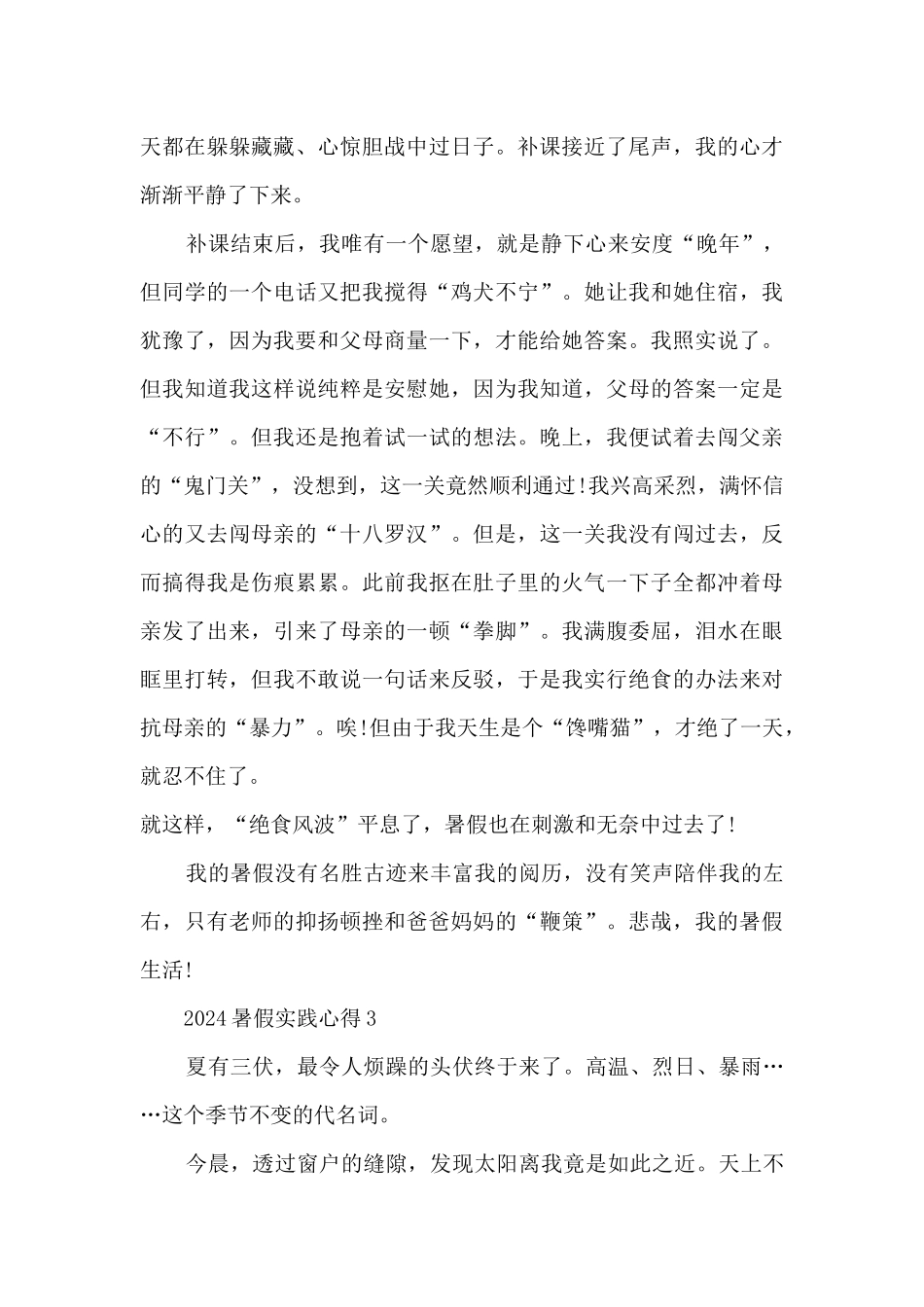 2024暑假实践心得_第3页