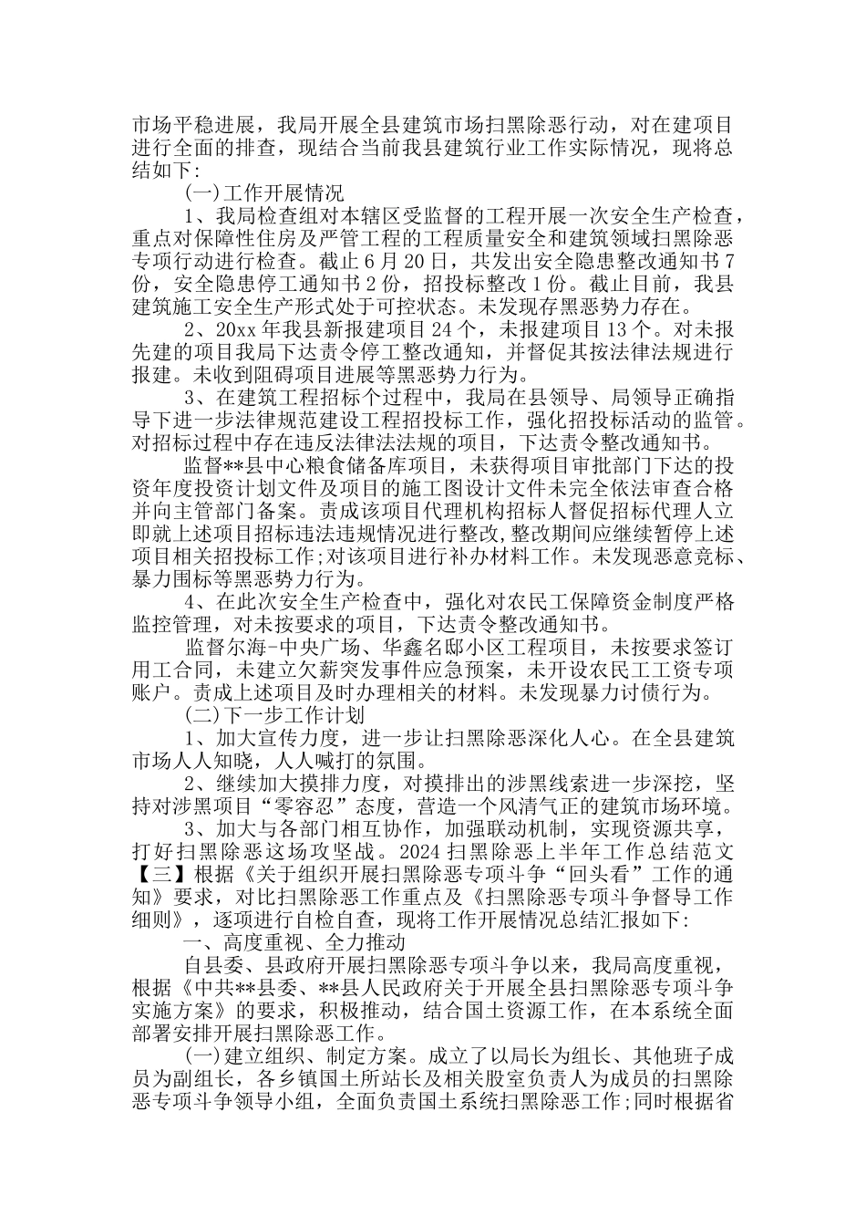 2024最新扫黑除恶工作总结范文_第2页