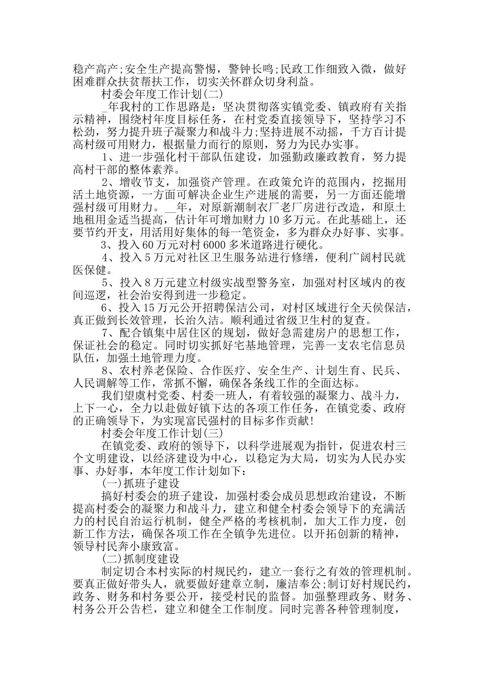 2024村委会年度工作计划_第2页