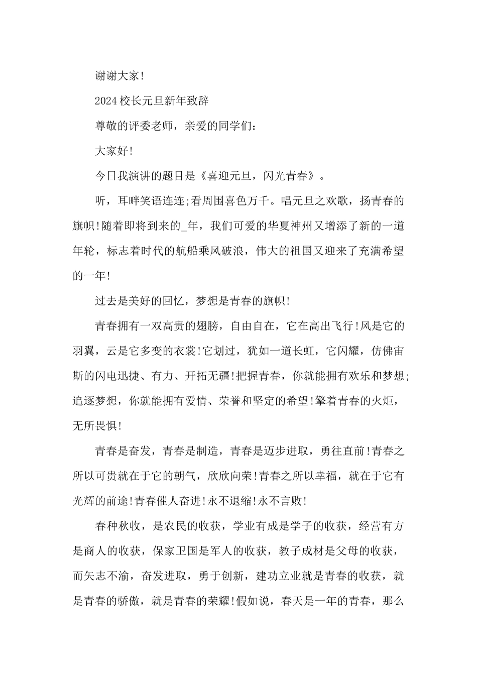 2024校长元旦新年致辞_第3页