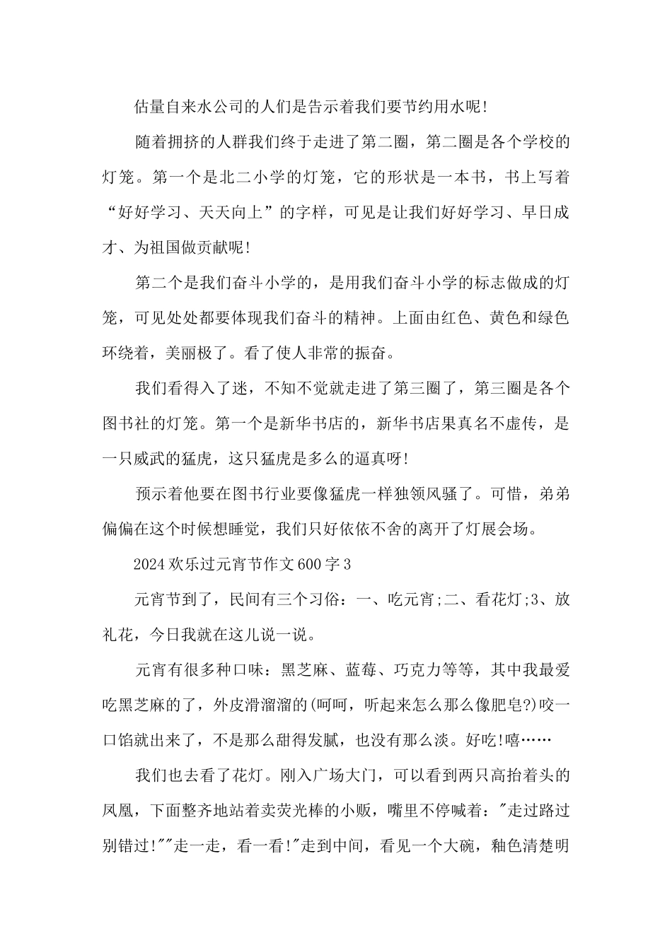 2024欢乐过元宵节作文600字5篇_第3页