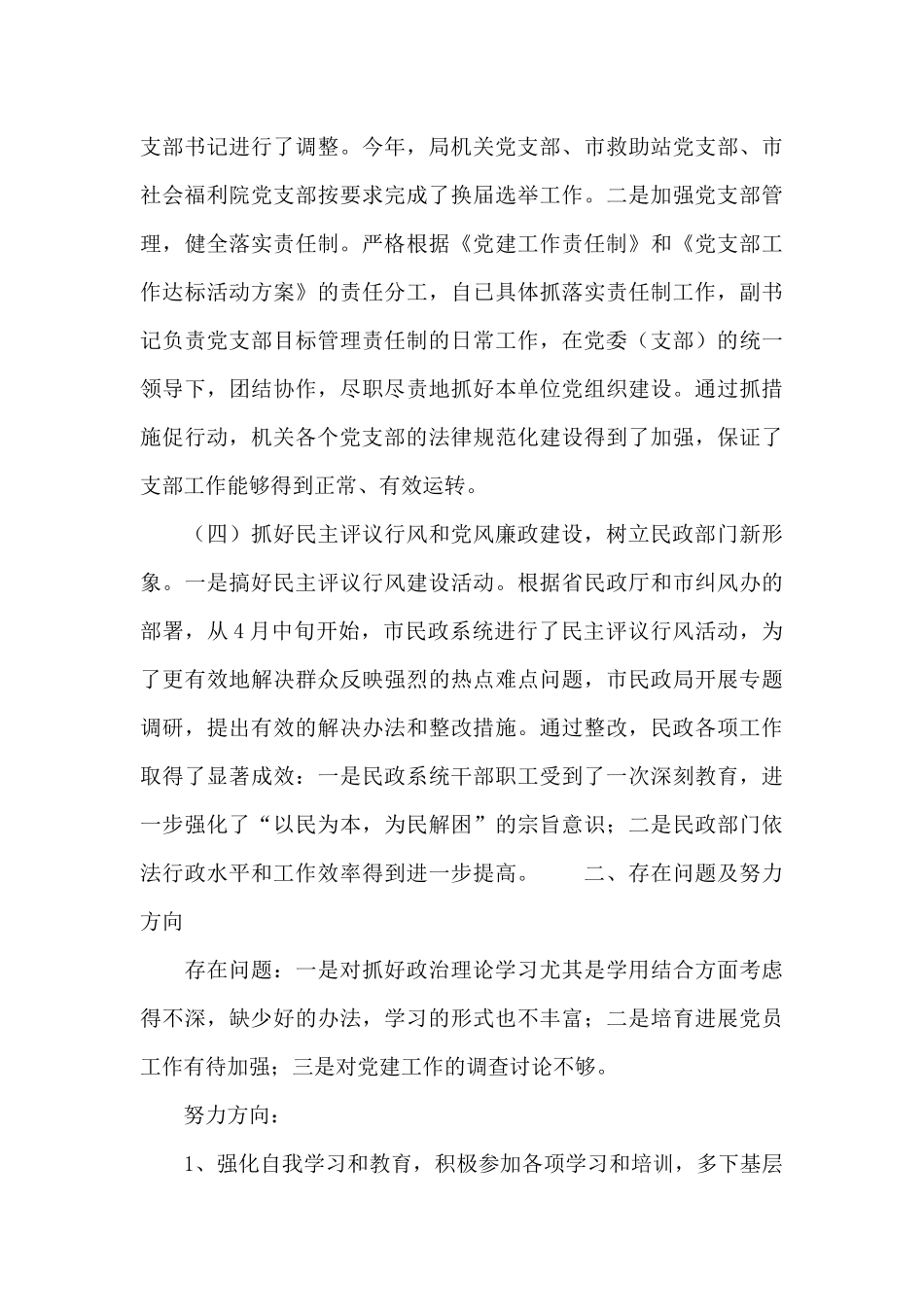 2024民政局党支部书记述职报告_第3页