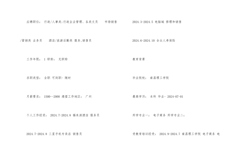2024电子商务专业求职个人简历_第2页
