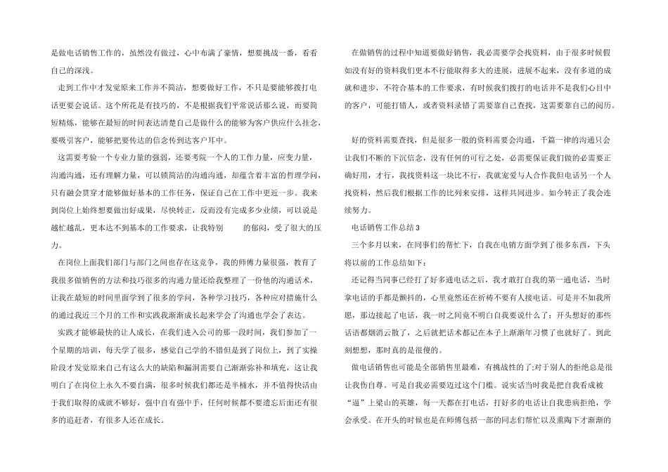 2024电话销售人员工作个人总结_第2页